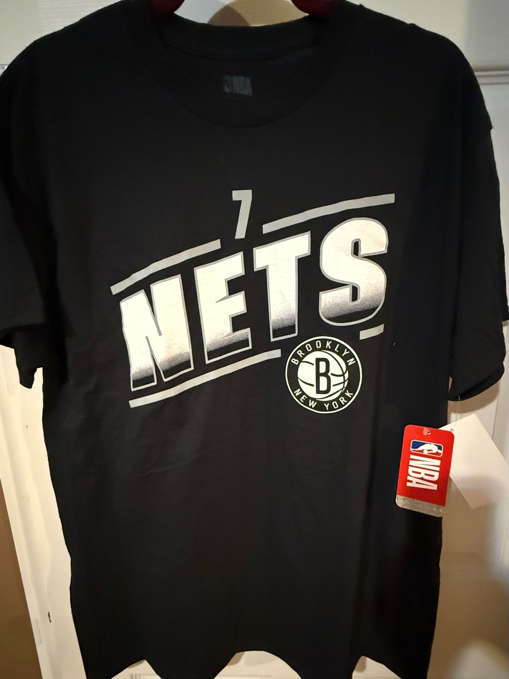 NBA Brooklyn Nets Black and White NETS Graphic Tee